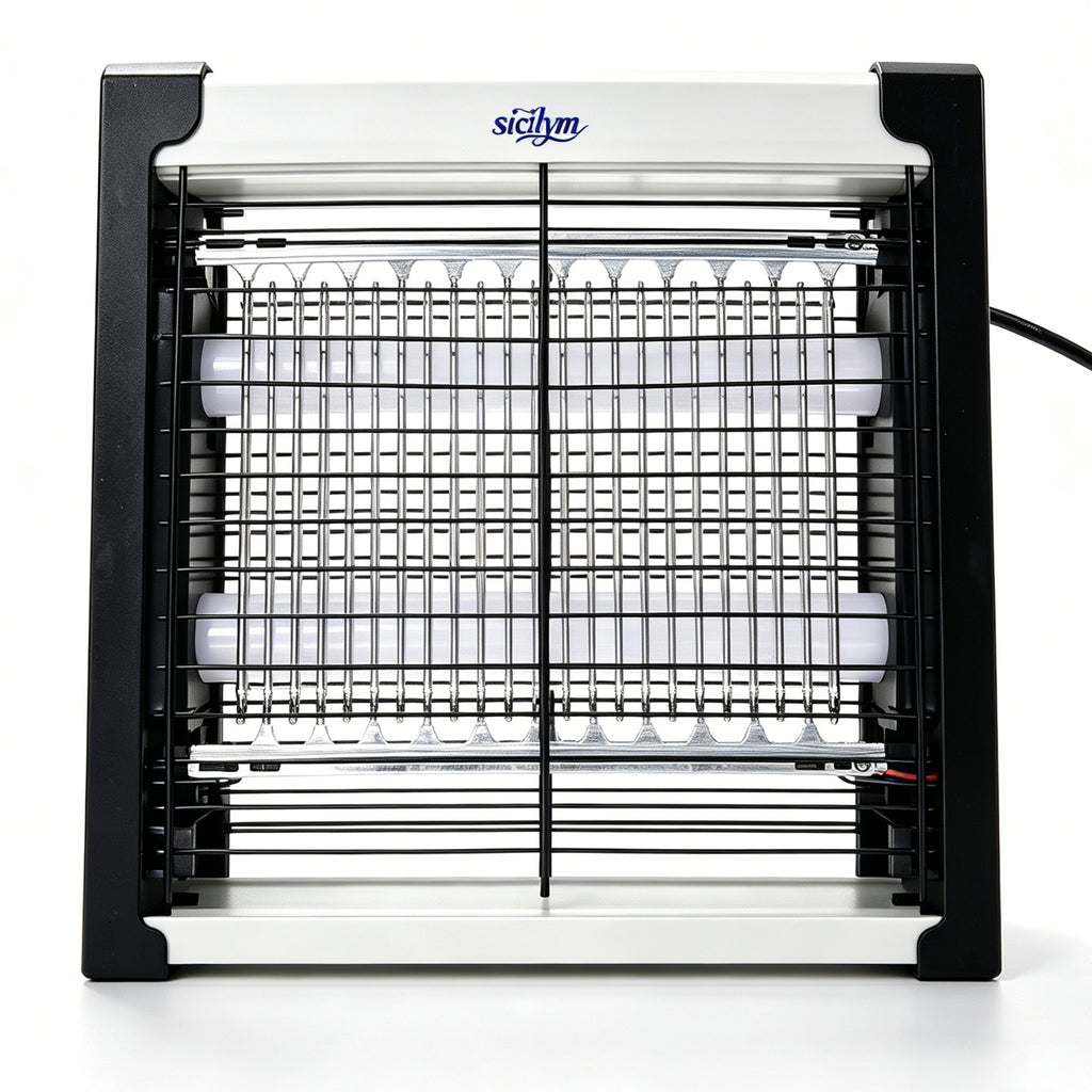 Siclym Indoor Bug Zapper, 1500V Electric Mosquito Killer with Dual 365nm UV Light Tubes, 1200 Sq. Ft. Coverage, Chemical-Free Fly Zapper for Home, Kitchen, Garage, Office & Restaurant, Tabletop or Wall Mount