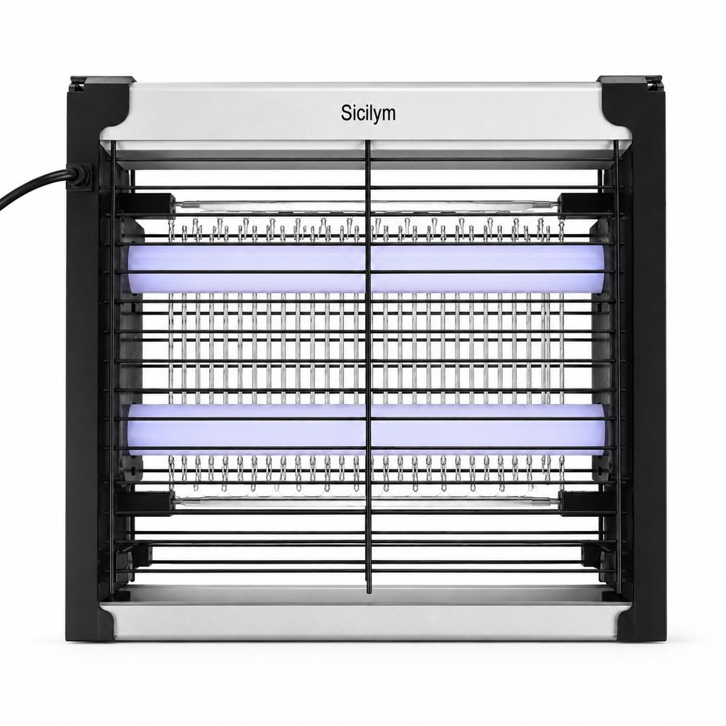 Siciym Indoor Bug Zapper, Electric Mosquito Killer with Dual 365nm UV Light Tubes, 1200 Sq. Ft. Coverage, Chemical-Free Fly Zapper for Home, Kitchen, Garage, Office & Restaurant, Tabletop or Wall Mount